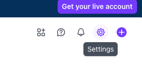 Screen shot of the gear icon.